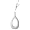 Uniquewise Contemporary White Ceramic Unique Shaped Flower Table Vase Centerpiece, 11 Inch QI004363.L.WT - alternate 1